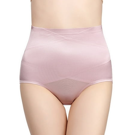 

HWRETIE Women Hipster Underwear Women s Postpartum Waistband for Women s Hip-lift Midwaist Shapewear Non-trace Shapeware One-piece Waist Slimming Thin Clearance Pink 10(XL)