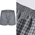 thumbnail image 2 of Yokua Mens Loose Panties Checkered Wide Leg Boxers Shorts Underwear Cotton Homewear, 2 of 14