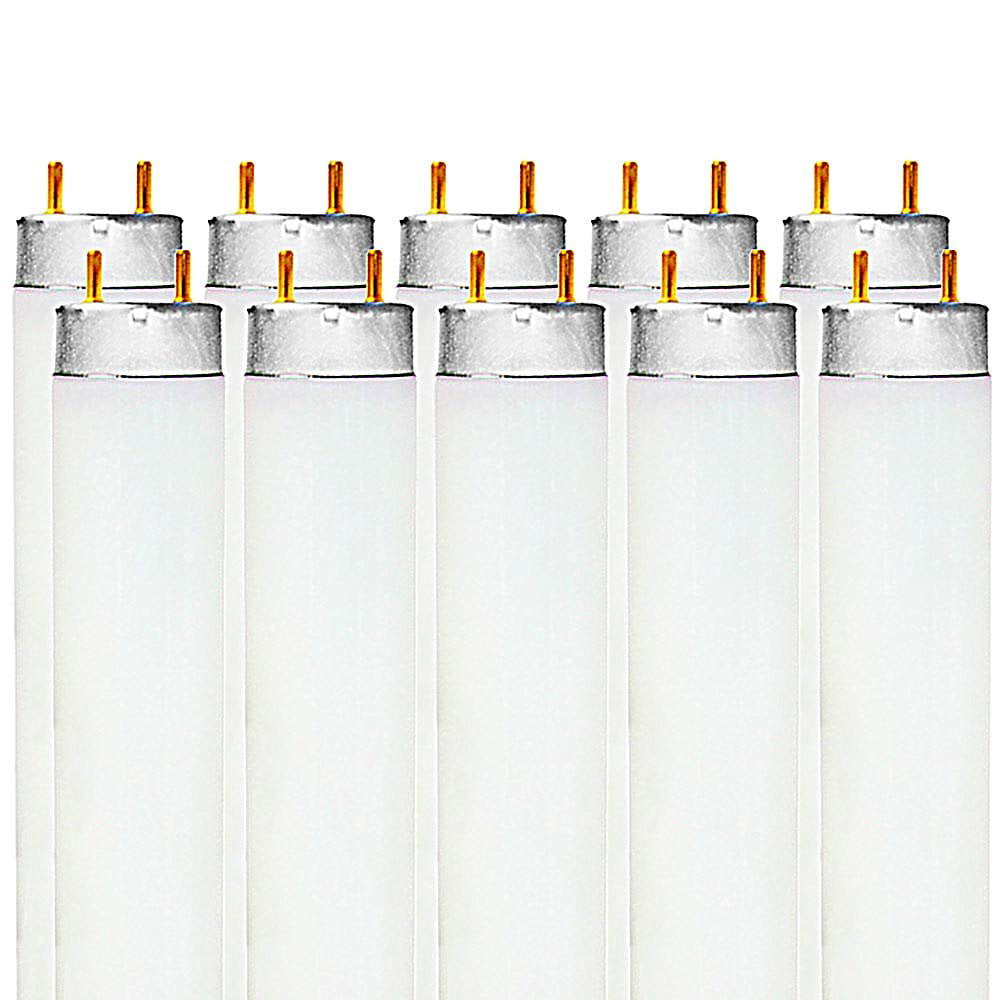 G13 Medium Bi-Pin Base F32T8/841 32-Watt 4 FT T8 Fluorescent Tube Light Bulb Cool White 4100K 6-Pack Luxrite LR20730 2850 Lumens 