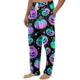 thumbnail image 4 of Dwelliawo Pajama Pants Mens Halloween Pumpkins Pant Soft Sleepwear Funny Pants Cuteness Bottoms Pajama Pant with Pockets Purple Pink L, 4 of 4
