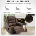 thumbnail image 3 of Massage and lumber heat Recliner Lounge with Remote Control,SEGMART PU Leather Rocking Chair w/Padded Seat Backrest,Side Pockets and Cup Holders for Home,Lounge, Psychotherapy Room, 3 of 11
