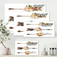 thumbnail image 4 of Designart ' Flowers and Ethnic Feathers On Native Arrows II ' Bohemian & Eclectic Canvas Wall Art Print, 4 of 4