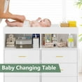 thumbnail image 5 of Accreate Dresser for Bedroom with 6 Drawers, Baby Changing Table Dresser with Changing Pad, LED Lights & Charging Station, Baby Changing Station with Changing Table Top, 5 of 7