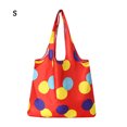 thumbnail image 3 of Matsuzay Bolsa de compras Bolsa de hombro plegable portátil Bolsa de comestibles reutilizable Almacenamiento y organización del hogar Rojo S, 3 of 6