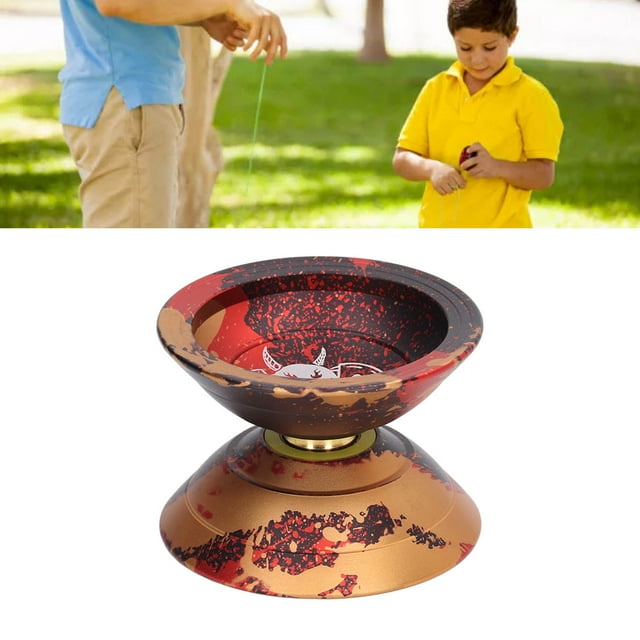 Jouet Yoyo, Yoyo Réactif, 2 Modes de Rotation Tour de Ficelle Yoyo en Métal pour Adultes avec Roulement Accessoires Yo Yo Décompression Yoyo Non Réactif Balle à Roulement pour Enfants Adultes Débutant