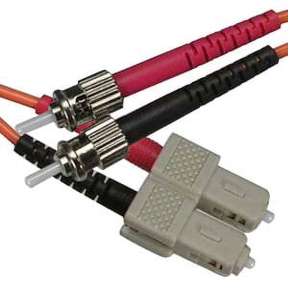 ACCL 3m ST/UPC SC/UPC OM2 Multimode Duplex OFNR Fiber Optic Patch Cable, 1 Pack