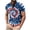 ZE-Multicolor 4th of july tshirts men, variant on Mens Tie Dye Printed 4th of July T Shirts Casual Button up Short Sleeve Henley Shirt Independence Day Patriotic T-shirts Loose Graphic Tees Multicolor,XXL
