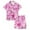 A-Pink197, variant on Toddler Girls Sets Home Clothes Tie Dye Print Short Sleeve Shorts Children Girls Soft Sleepwear Two Piece Nightwear