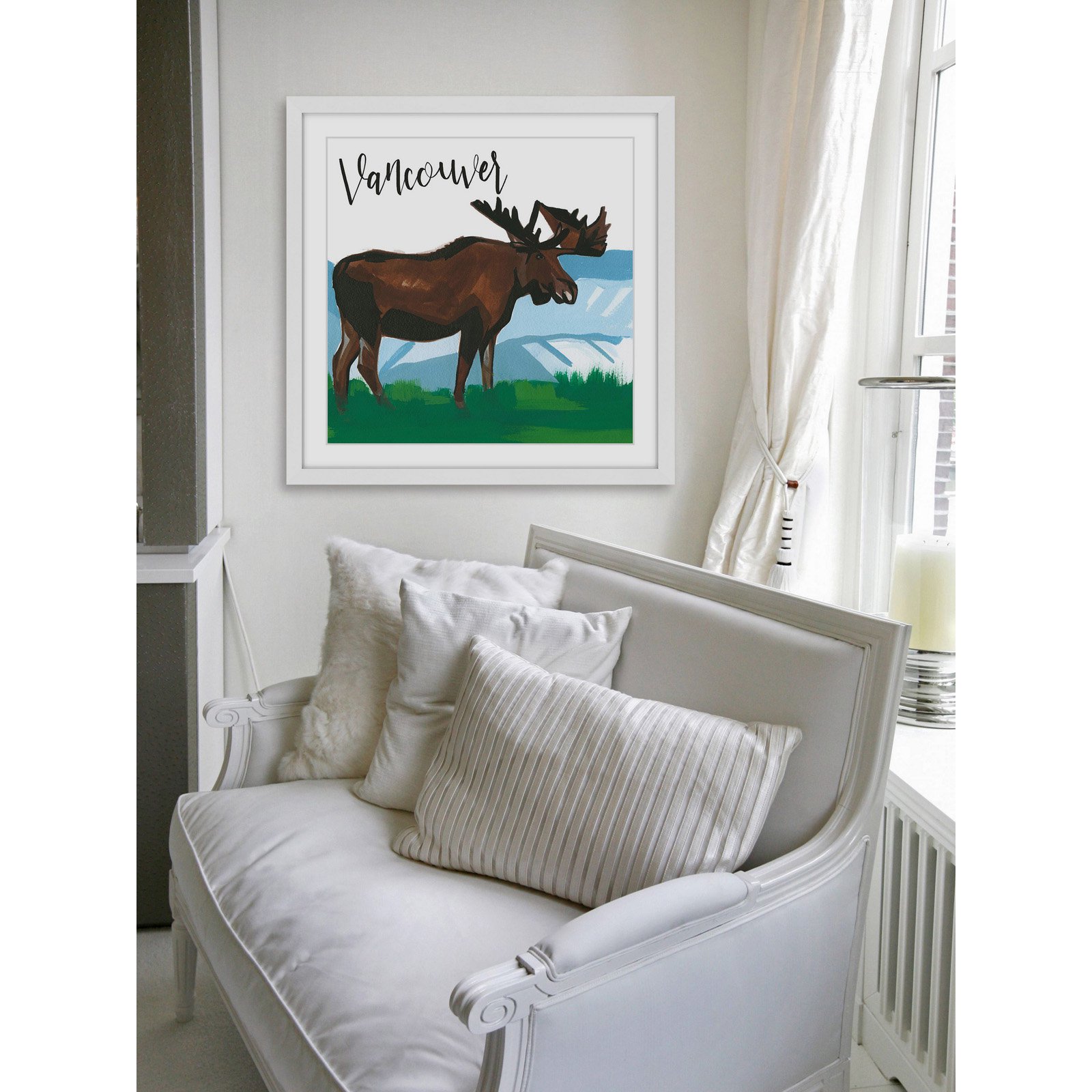 Marmont Hill "Vancouver Moose" by Molly Rosner Framed Painting Print