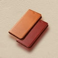thumbnail image 6 of Top-grain cowhide leather case for iPhone with card slots and stand, lychee-textured business-grade protective case, 6 of 6