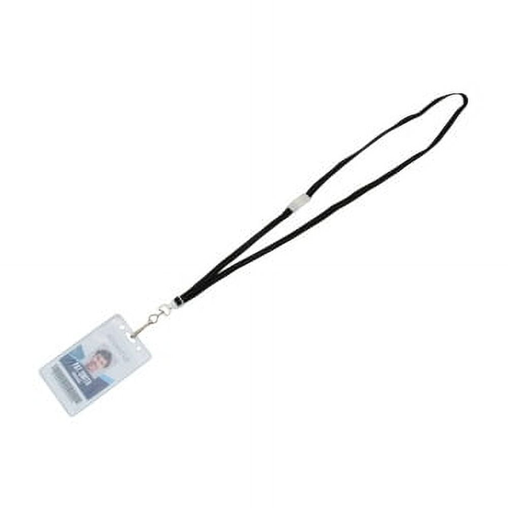 Advantus - 24/Box, Black, 36" Deluxe Breakaway Neck Lanyard with J-Hook, AVT75404