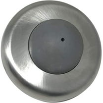 Litepak Door Knob Bumper Rubber Wall Protector Stainless Steel Stopper Prevent Door Handle Damage Shield Walls, 2.5" (Satin Nickel, 12 Pack)