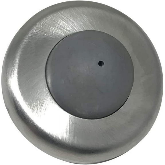 Litepak Door Knob Bumper Rubber Wall Protector Stainless Steel Stopper Prevent Door Handle Damage Shield Walls, 2.5" (Satin Nickel, 12 Pack)