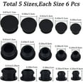 thumbnail image 6 of 30PCS 5 Sizes Black Silicone Stoppers for Salt and Pepper Shakers 15/64 9/32 23/64 7/16 33/64 Inch Salt Plug Stopper Replacement Bottle Caps Reusable Round End Cap Corks for Bottles, 6 of 9