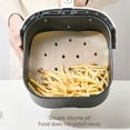 thumbnail image 2 of Air Fryer Parchment Paper Liners: 50PCS 21.5cm Square Perforated parchment paper for Air Fryer, Bamboo Steamer Liner for Air Fryers Baking Cooking Oven, 2 of 8