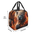 thumbnail image 3 of Easygdp Cute Maple Leaf Koala Bolsa Térmica Premium - Tela Oxford Impermeable, Gran Capacidad, Bolsillo Frontal, Unisex para Trabajo, Escuela, Actividades al Aire Libre y Picnics, 3 of 8