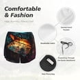 thumbnail image 4 of Balery Underwater Treasure Chest Pantalones cortos deportivos para mujer con forro y dos bolsillos, elásticos, para entrenamiento, gimnasio, yoga-XX-Large, 4 of 7