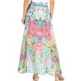 thumbnail image 2 of Sakkas Amaia Women's Maxi Floral Print Boho Summer Casual Long Wrap Skirt Cover-up - GM373-Multi - One Size, 2 of 5