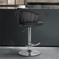 thumbnail image 5 of Tabouret de Cuisine en Similicuir Réglable Kenzie en Noir, 5 of 5