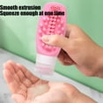 thumbnail image 6 of Silicone Dispenser Bottle, Travel Shampoo Bottle, 2 in 1 Cleaning Fluid Dispenser with Brush Head, Portable Leakproof Toiletry Container, Squeeze Bottle for Shampoo Body Wash, 6 of 6