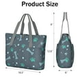 thumbnail image 3 of Tote Bag for Women - Paw Prints and Bones Shoulder Bag - Large Utility Work Duffle Bag with Zipper Handbag for Travel, Work, Sprots, 3 of 5