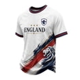 thumbnail image 2 of England 2026 Soccer Cup Lion Graphic Tee for Men, Short Sleeve Crew Neck Shirt with Red-Blue Brushstroke & Shield Print, Breathable Retro Fan Top, Lightweight Casual Jersey, 1 PC Dark Gray XXXL, 2 of 4