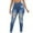Blue, variant on Sngxgn Women's Classic High Rise Trendy Jean(Light Blue,XS)