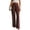 Brown, variant on Women's High Waisted Wide Leg Suit Pants Loose Straight Business Casual Trousers Copper M