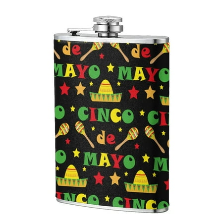 

Small Wine Pot 8oz Portable Wine Pot Stainless Steel Flagon 13.5in×9.5in Travel Sports Fishing Hunting Skiing Festival Camping Hiking Cinco De Mayo Mexican Hat