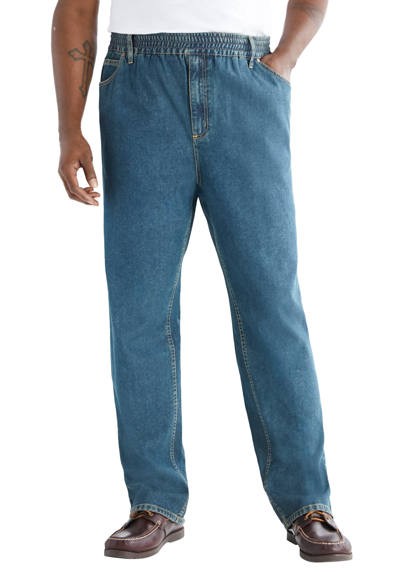 big and tall elastic waist jeans