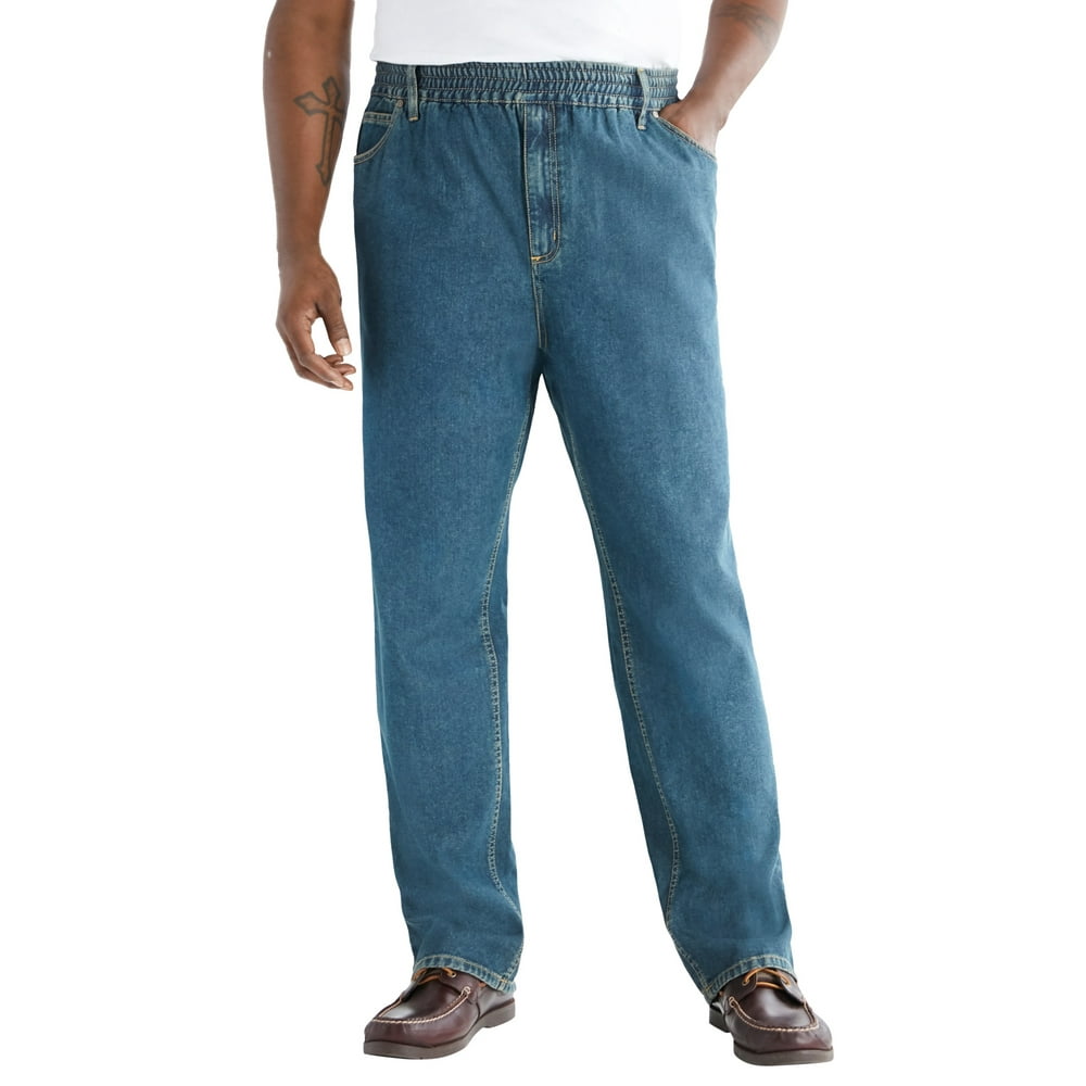 Kingsize - KingSize Men's Big & Tall Loose Fit Comfort Waist Jeans ...
