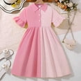 thumbnail image 2 of Toimothcn Robes d'Été pour Filles Sans Manches Décontractées Patchwork Rayé Imprimé Plissé Robe Douce Ample Fête Princesse Adaptée pour Usage Quotidien, 2 of 9