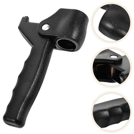 ROSENICE Ergonomic Plastic Cane Handle for Home Use Black Walking Aid with Improved Posture and Balance Support