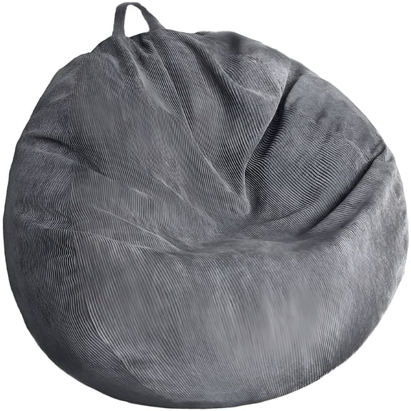 XIBUFE Stuffed Animal Storage Bean Bag Chair Cover (No Filler) Washable Ultra Soft Corduroy Bean Bag Cover for Organizing Plush Toys Or Textile,Sack Bean Bag for Adults,Teens