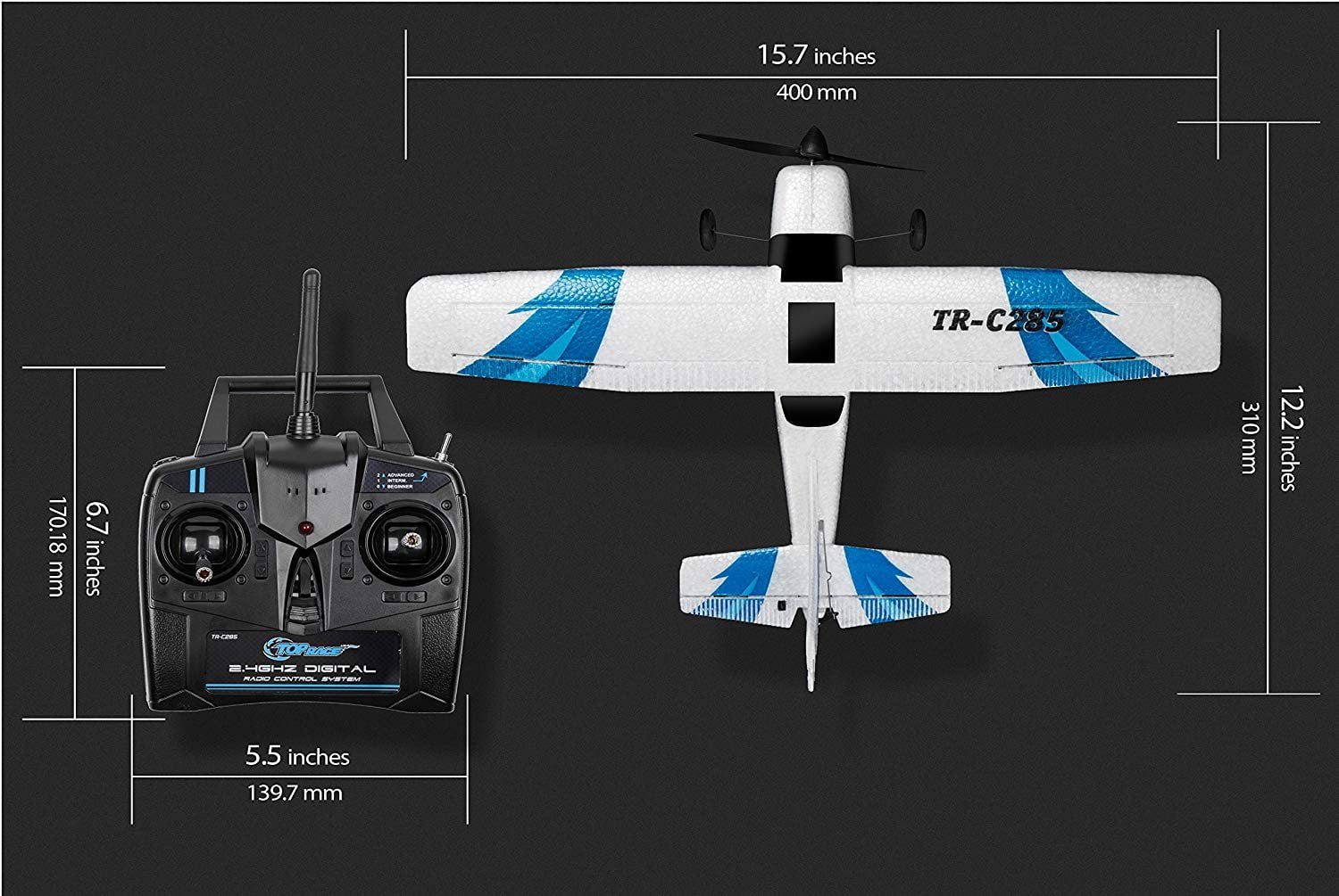 top race trainer rc plane