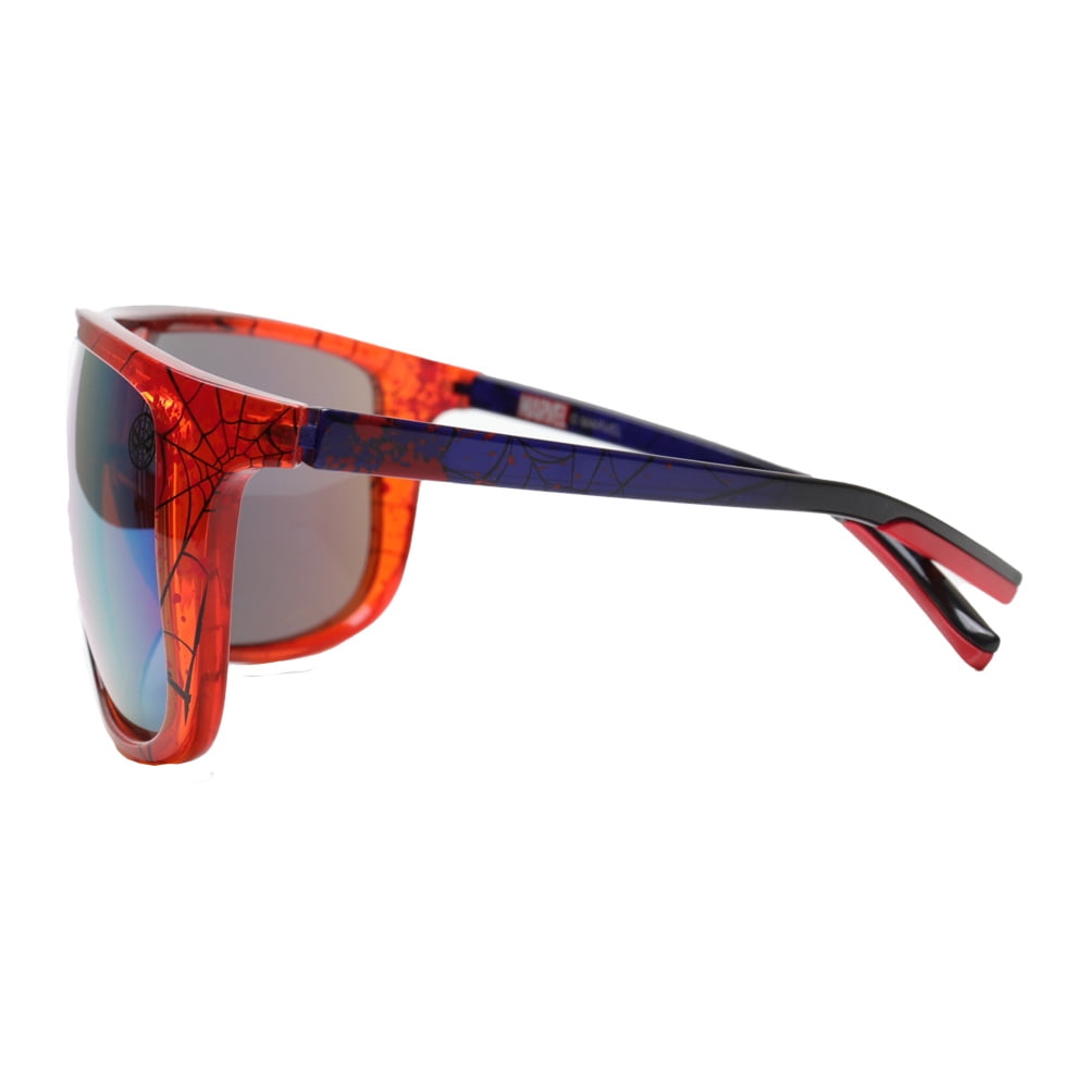 Marvel Spider-Man Red and Black Large Lens Sports Wrap Kids Sunglasses - Arkaid by Sunstaches