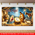 thumbnail image 4 of 1 PC, 2D Flat/ Flat art decorative banner decoration, small town Christmas design pattern, 70.87x43.31 inches (180x110cm), universal daily wall decoration, elegant daily front door decoration, party, 4 of 5