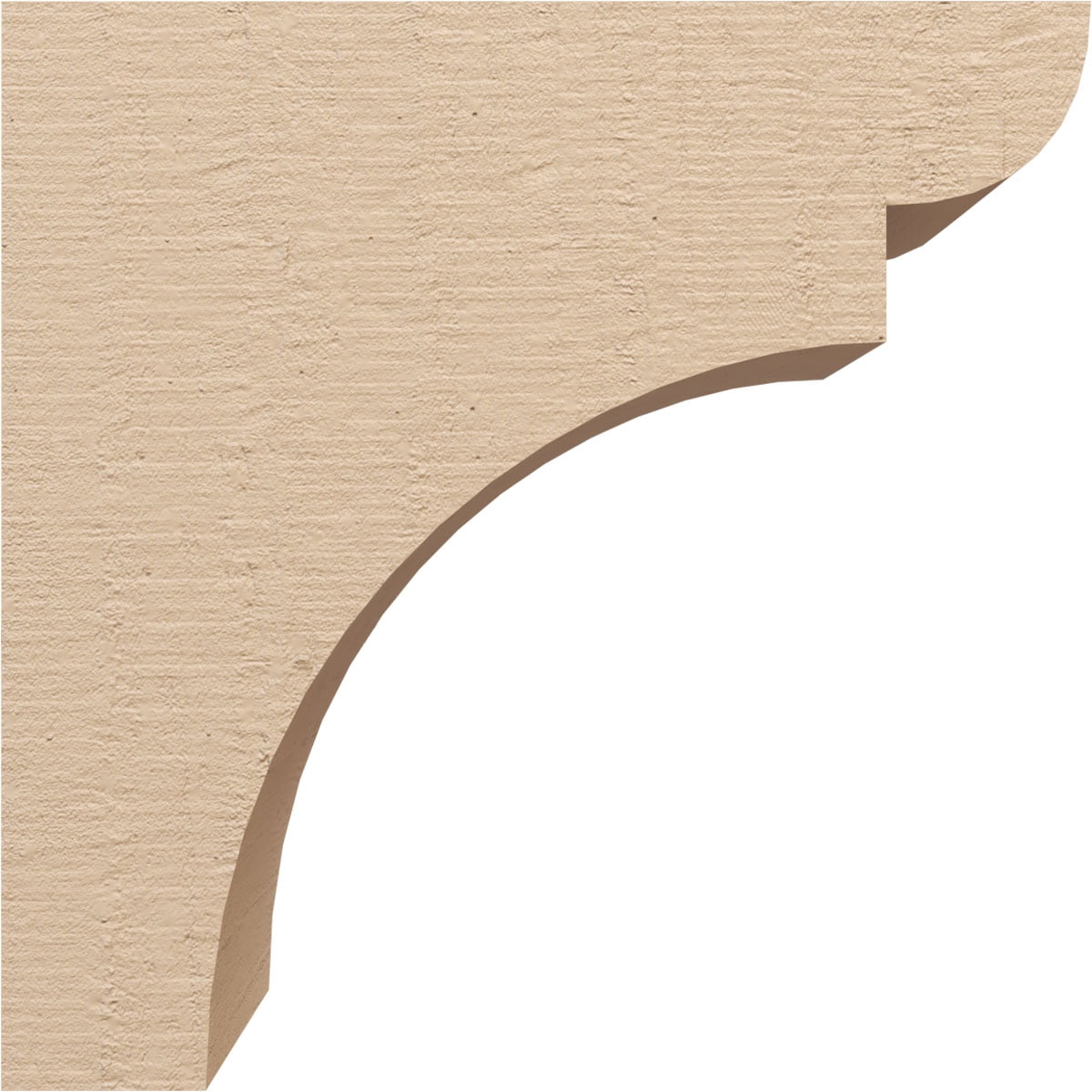 7"W x 14"D x 14"H Classic Yorktown Rough Cedar Woodgrain TimberThane Corbel, Primed Tan