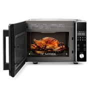 Uten Stainless Steel Countertop Microwave Oven, Digital Touchscreen with Presets, 0.85 Cu Ft, 1800W Fast Cooking, Silver