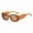 Agate Yellow Frame Champagne Slices, variant on Trendy Oversized Sunglasses for Women Men Fashion Shield Aviator Sun Glasses UV400 Protection Goggles
