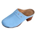thumbnail image 5 of Women's Closed Toe Chunky Heel Clogs Comfortable Elegant Platform Wedge Sandal Wide Toe Box Non Slip Dress Shoes, 5 of 6