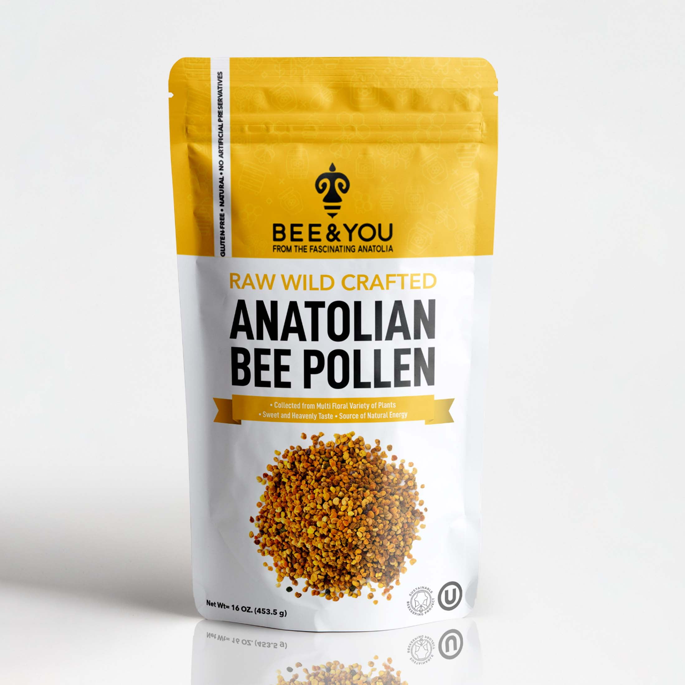 BEE and YOU Bee Pollen Granules 100 Pure, Natural Bee Pollen