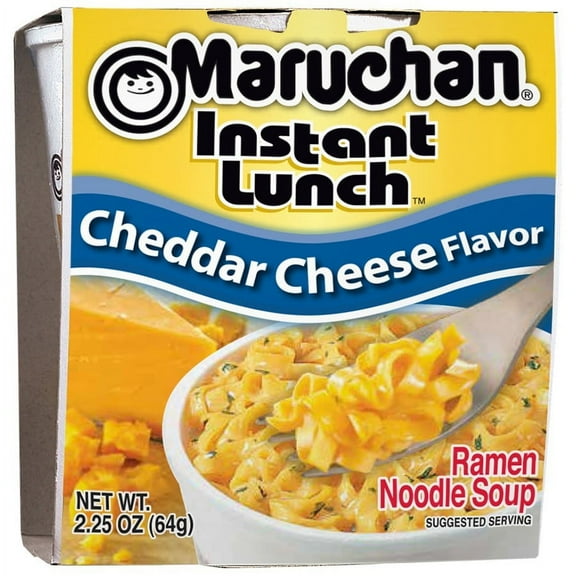 Maruchan Instant Lunch, Cheddar Cheese, 2.25 oz, 12 Ct