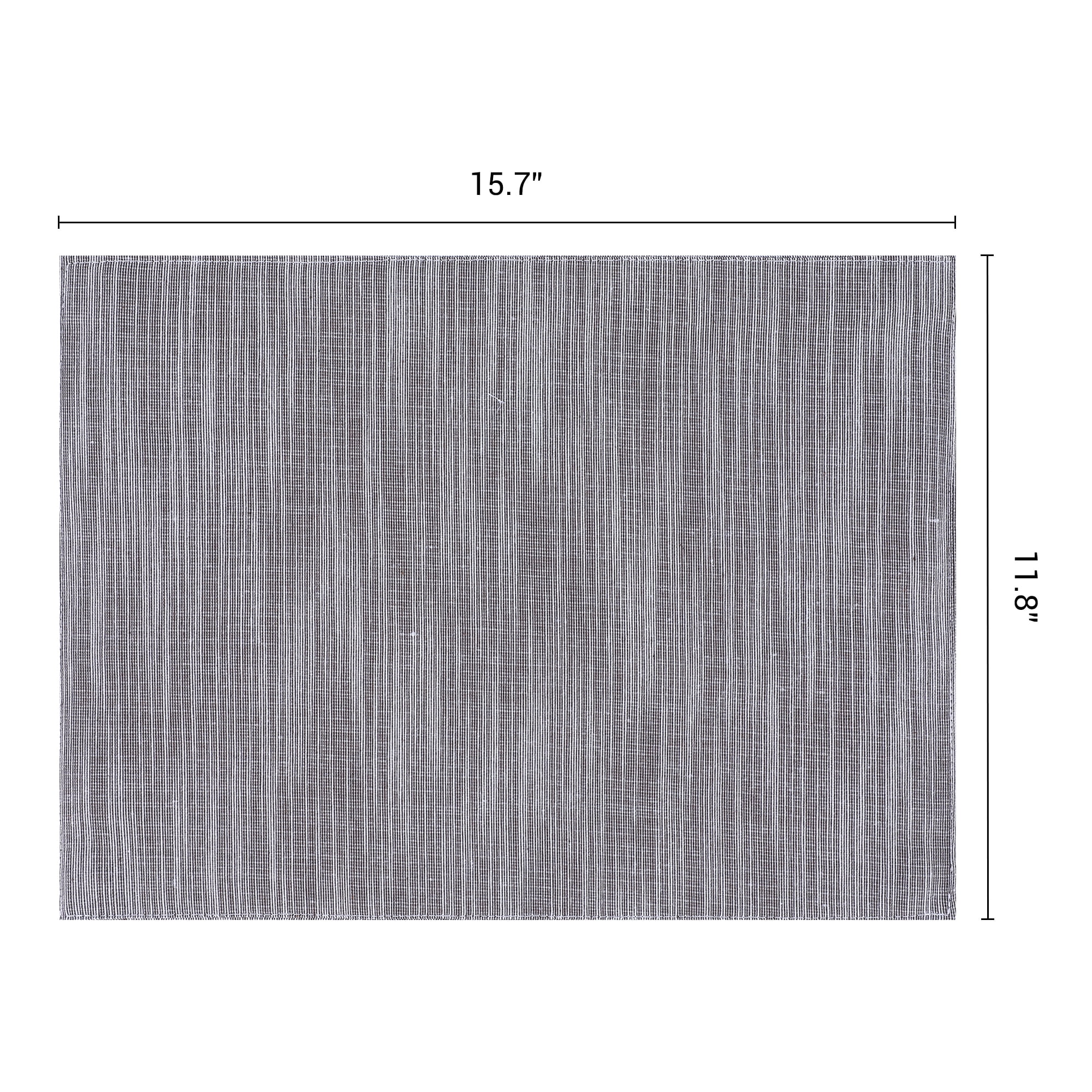 Unique Bargains 4Pcs Rustic Cotton Linen Blend Placemats Coffee 15.7x11.8inch