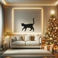 thumbnail image 4 of LaModaHome Feline Silhouette Metal Wall Art for Living Room, Office - Chic Indoor Decor, Minimalist Black Cat Cutout, Modern Home Accent, Metal DecorHome Decoration Gift -39.4"x39.4"/100x100cm, 4 of 5