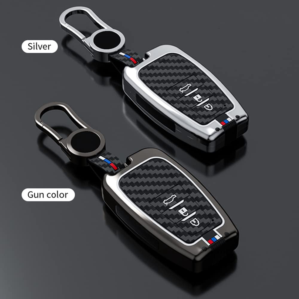 Zinc Alloy Smart Remote Key Fob Cover Compatible for Toyota Camry RAV4 Highlander Avalon C-HR Prius Corolla GT86 2018-2022 Case Protector 4 Buttons