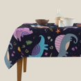 thumbnail image 5 of Zufioo Cartoon Dinosaur Print Square Decorative Tablecloth, Wrinkle-resistant, Waterproof and Oil-resistant Tablecloth Coffee Table Cloth, Suitable for Restaurants-60"x60", 5 of 8