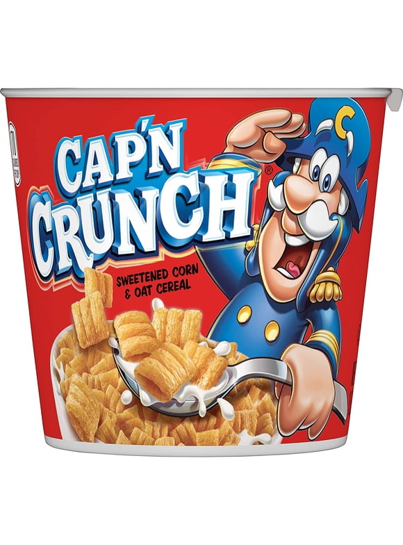 Cap'N Crunch Breakfast Cereal, Original, 1.51oz Individual Cups (12 Pack)