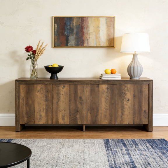 Tribesigns 63" TV Stand For Tvs Up To 70" - Modern Farmhouse Entertainment Center With Storage Cabinet