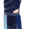 thumbnail image 3 of iiniim Sleeveless Flowy Skirt for Girls Ballet Leotard Dress Modern Ballerina Color Block Lyrical Dancewear Navy Blue 12, 3 of 7